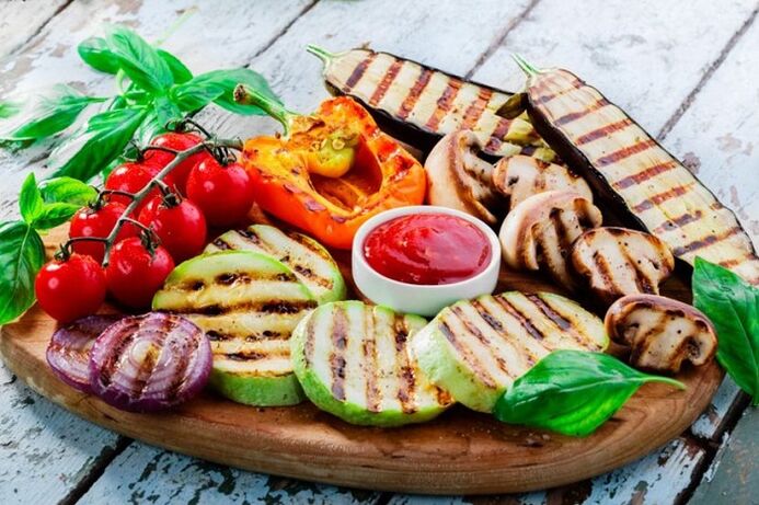 Gegrilltes Gemüse zum Abnehmen